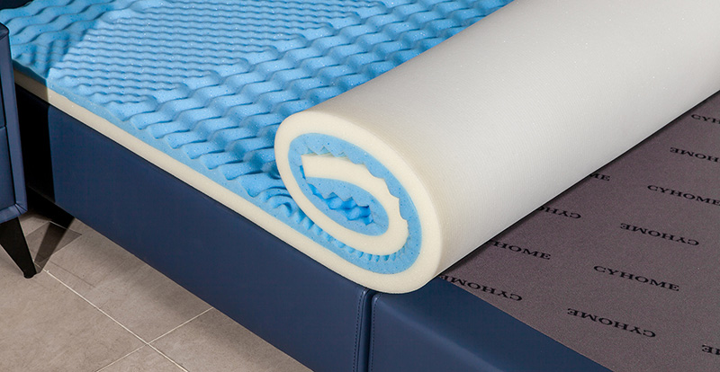 Gélová Memory Foam-NJ40 Modrá Stlačiteľná a rolovateľná taška